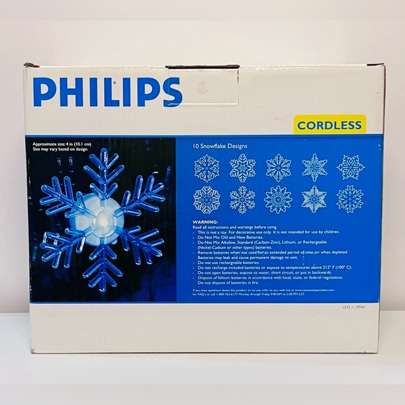 RARE Phillips LED SNOWFLAKE Cordless Window Lights - Picture 3 of 6